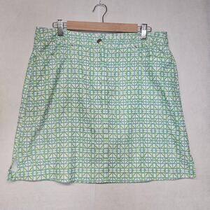 NiVo White and Green Patterned Golf Skort